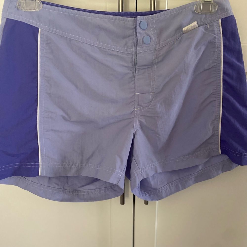 LL Bean Outdoors 100% Nylon Shorts size 12 Two Tone Lavender Hiking Climbing